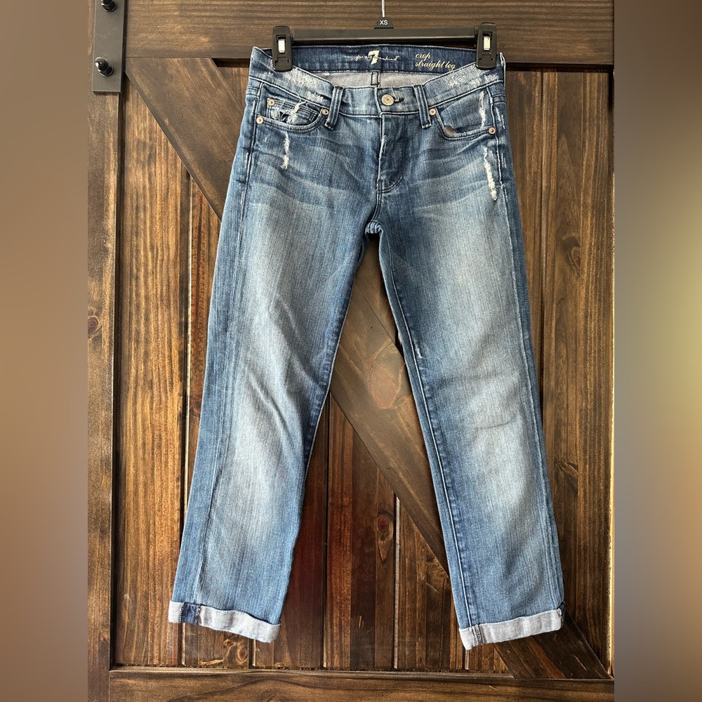 7 For All Mankind Straight Leg Crop